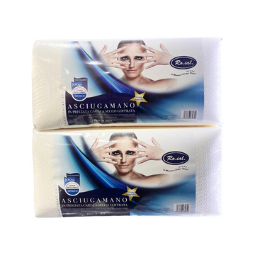 Roial Disposable Face Towels 100 Pcs – 35x67 cm , Professional Salon & Spa Dry Paper Towels , Lint-Free, Hygienic, Single Use